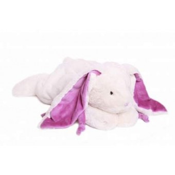 Мягкая игрушка Lapkin Кролик 45 см., белый в фиолетовом шарфике